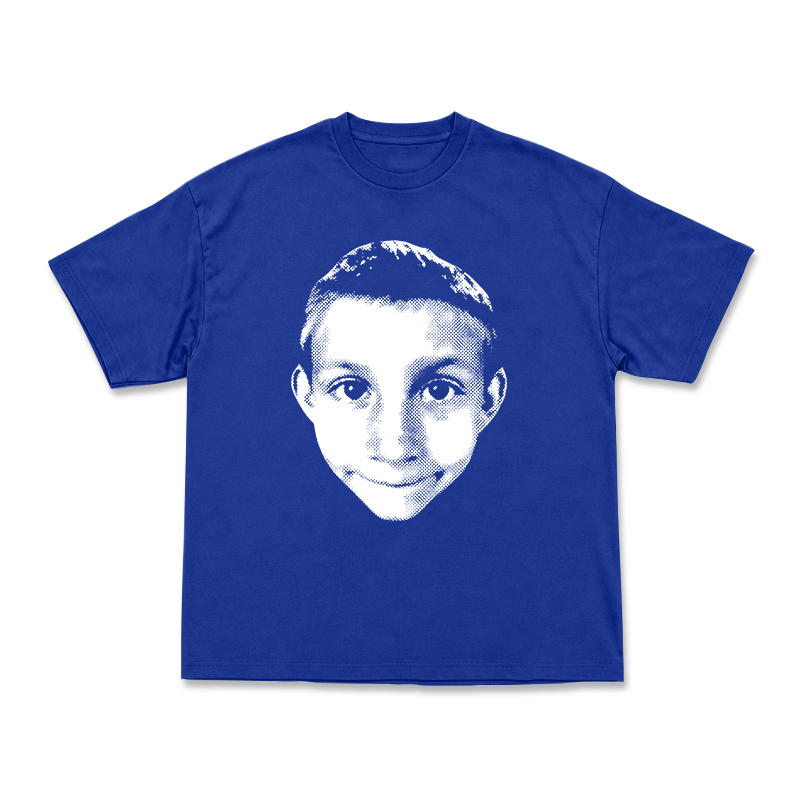 Art Inspired Half Tone Portrait Print Street T-Shirt - Blue - US16-18(2XL) - image 8