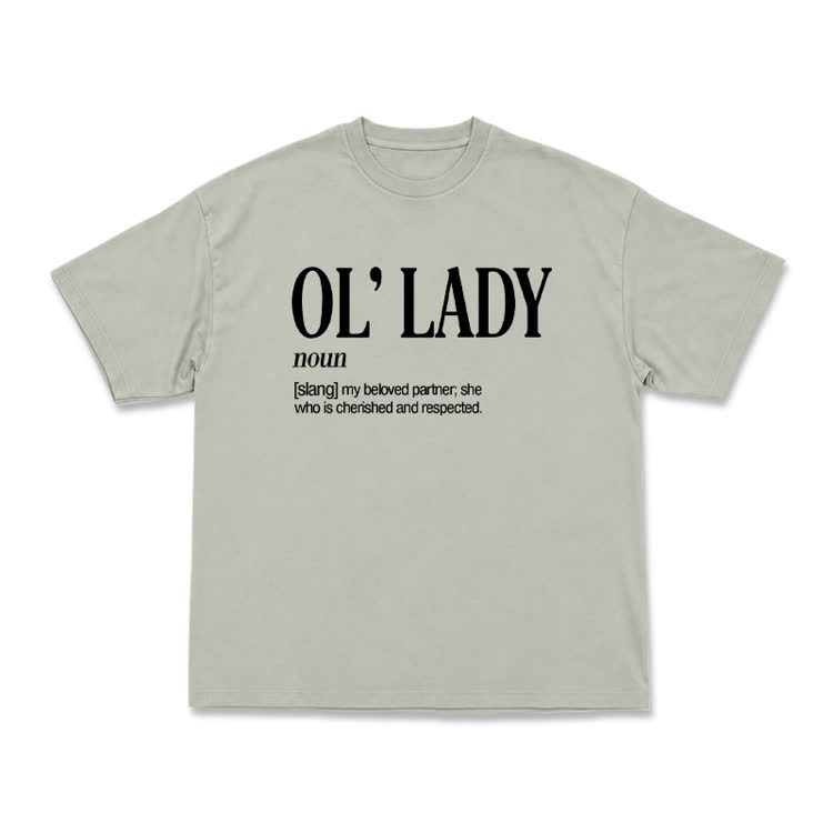 Casual OL' Lady Graphic Round Neck T-Shirt - Warm Grey - US16-18(2XL) - image 6