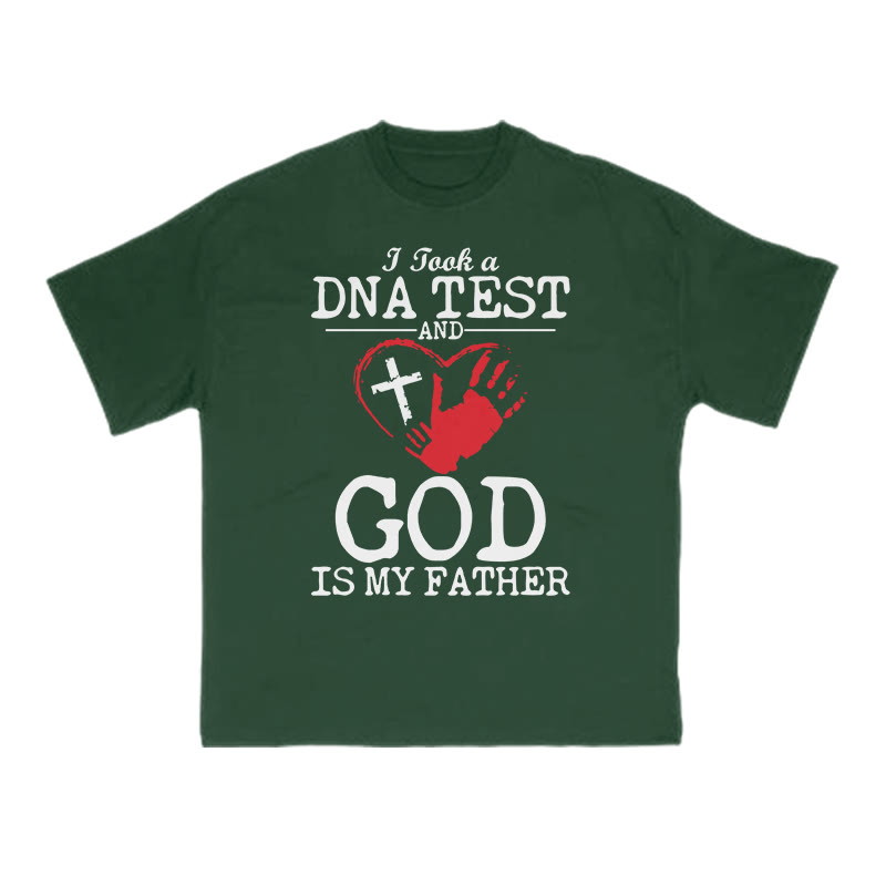 Unisex God Is My Father Print T-shirt - Green - US16-18(2XL) - image 7