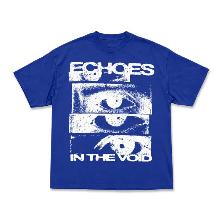 Echoes In The Void Eye Graphic Streetwear T-Shirt - Blue - US16-18(2XL) - image 13