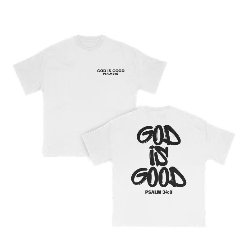 Unisex God Is Good Print T-shirt - White - US16-18(2XL) - image 3
