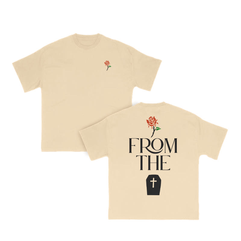 Unisex From The Cross Print T-shirt - Apricot - US16-18(2XL) - image 6