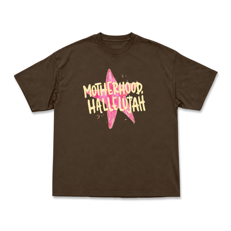 Vintage MOTHERHOOD HALLELUJAH Star Graphic Print T-Shirt - Coffee - US16-18(2XL) - image 13