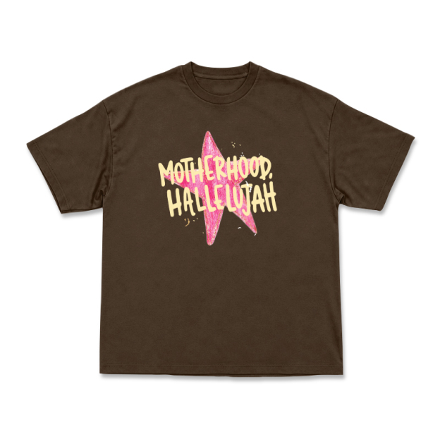 Vintage MOTHERHOOD HALLELUJAH Star Graphic Print T-Shirt - Coffee - US16-18(2XL) - image 13