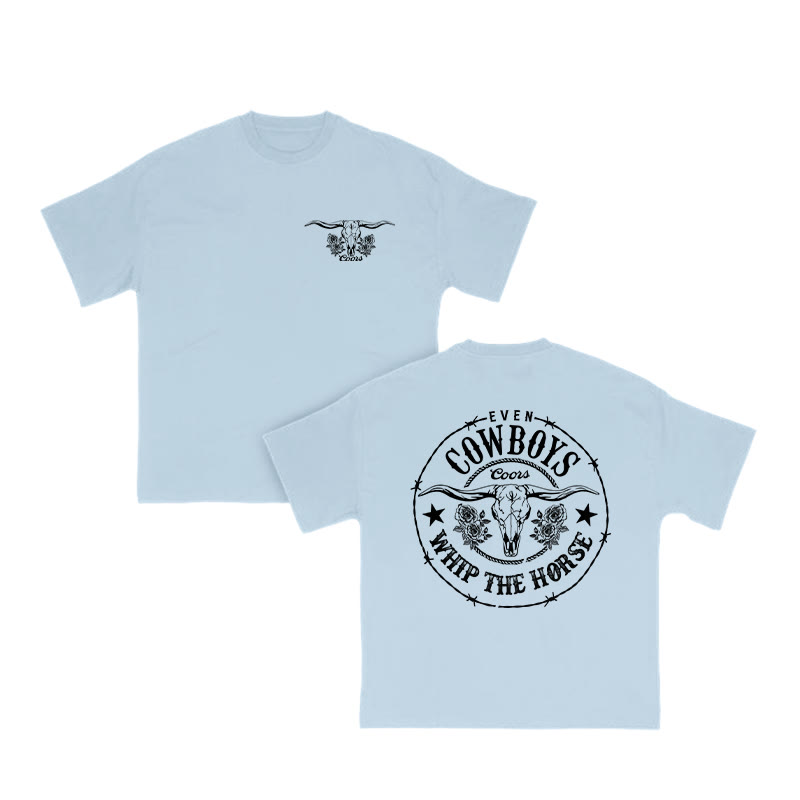 Unisex 100% Cotton Cowboy Western Style Print T-shirt