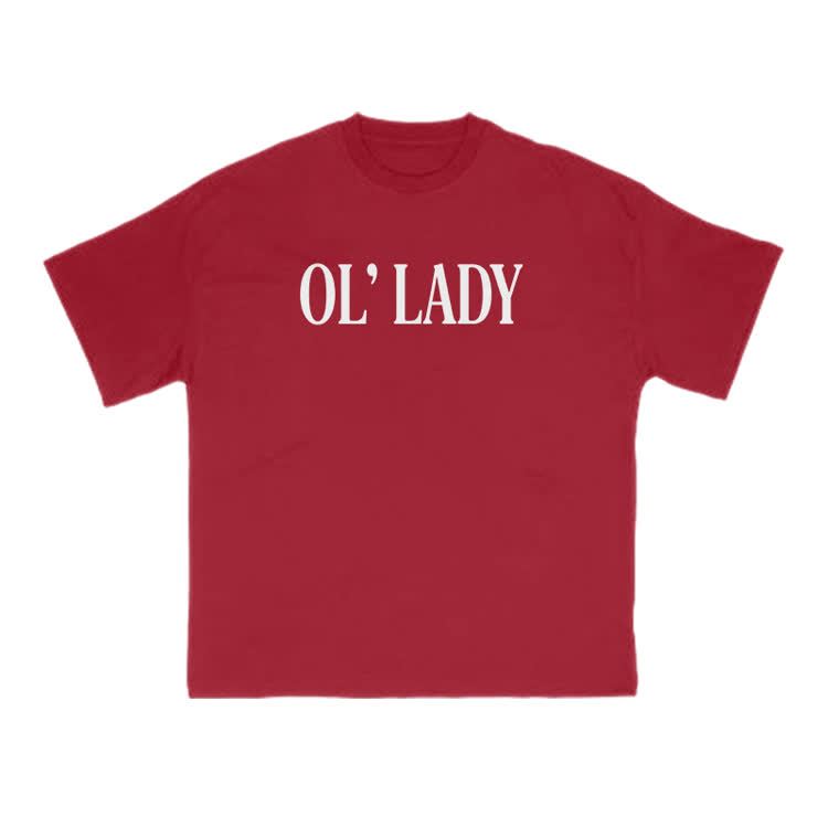 Ol' Lady Print T-shirt - Red - US16-18(2XL) - image 11