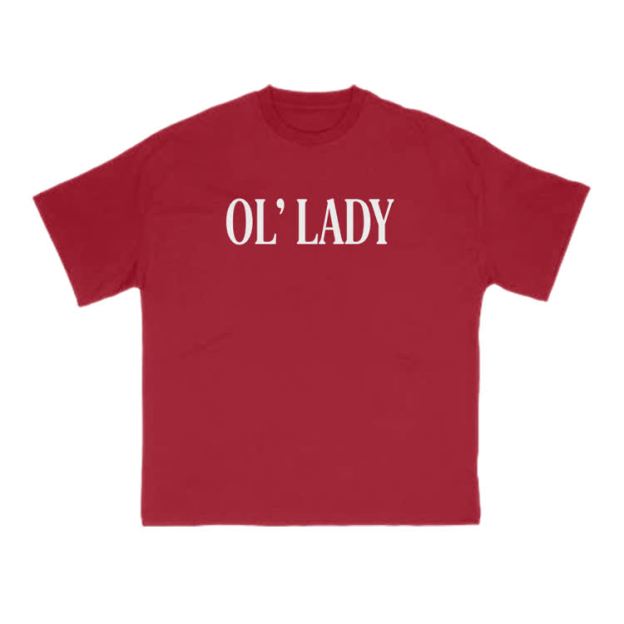 Ol' Lady Print T-shirt - Red - US16-18(2XL) - image 11