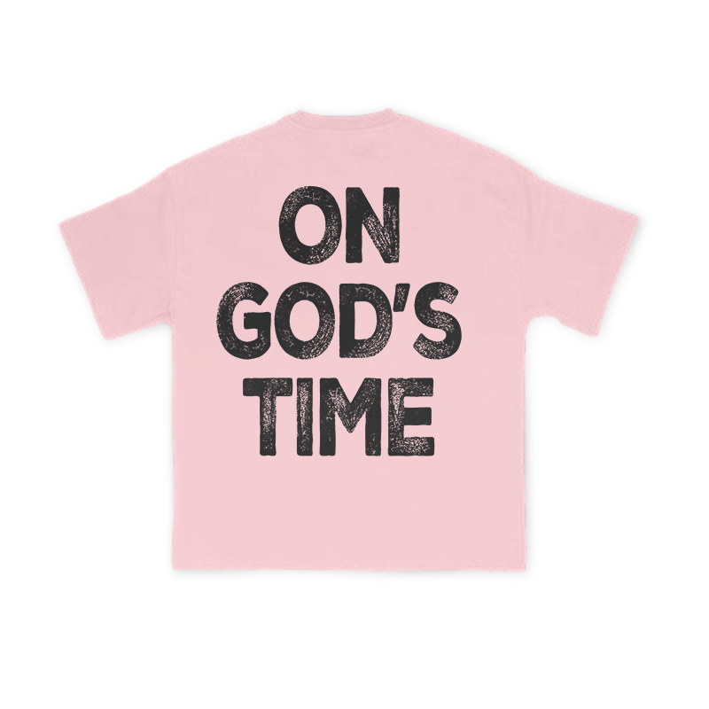 On God's Time Print T-shirt - Pink - US16-18(2XL) - image 10