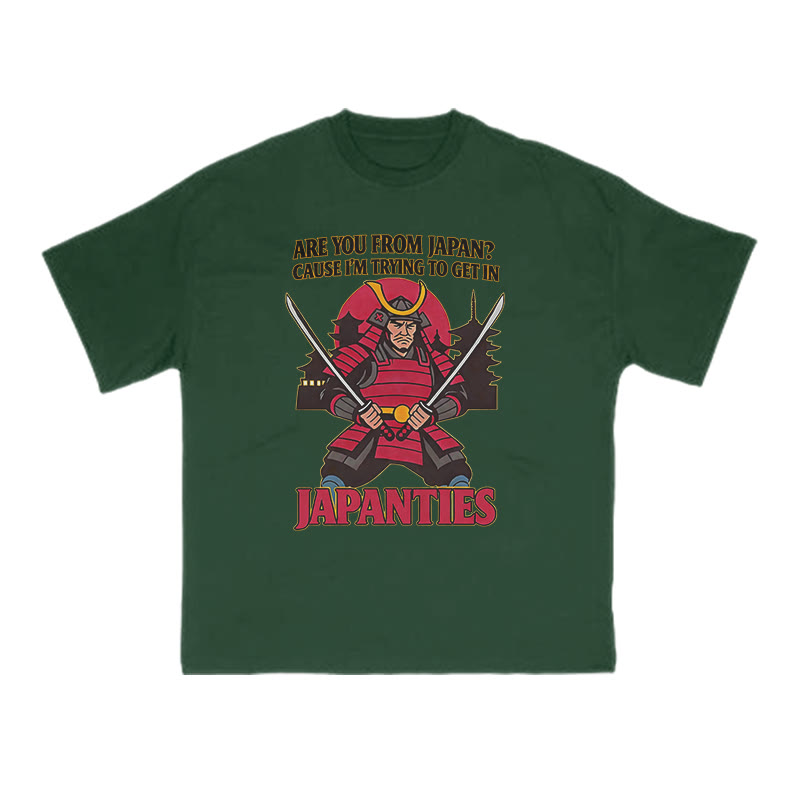 I'm Trying To Get In Japanties Print T-shirt - Green - US16-18(2XL) - image 7