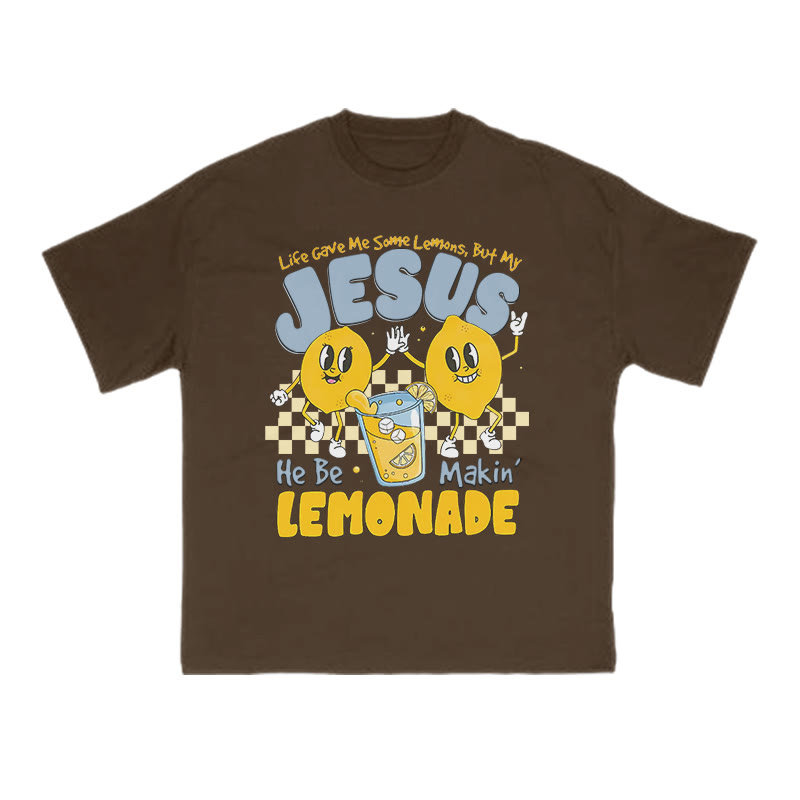 Unisex Life Gave Me Some Lemons Print T-shirt - Coffee - US16-18(2XL) - image 7