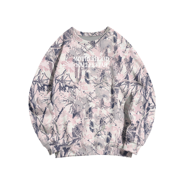 Vintage Camo MOTHERHOOD HALLELUJAH  Print Sweatshirt - Pink Camo - 3XL - image 16