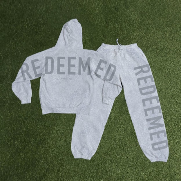 Unisex Redeemed Galatians 2:20 Print Hoodie Set - Grey - US16-18(2XL) - image 12