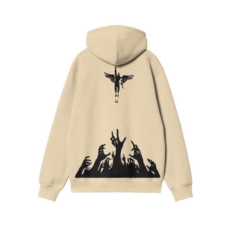 Unisex Faith Over Fear Print Hoodie - Apricot - 2XL - image 4