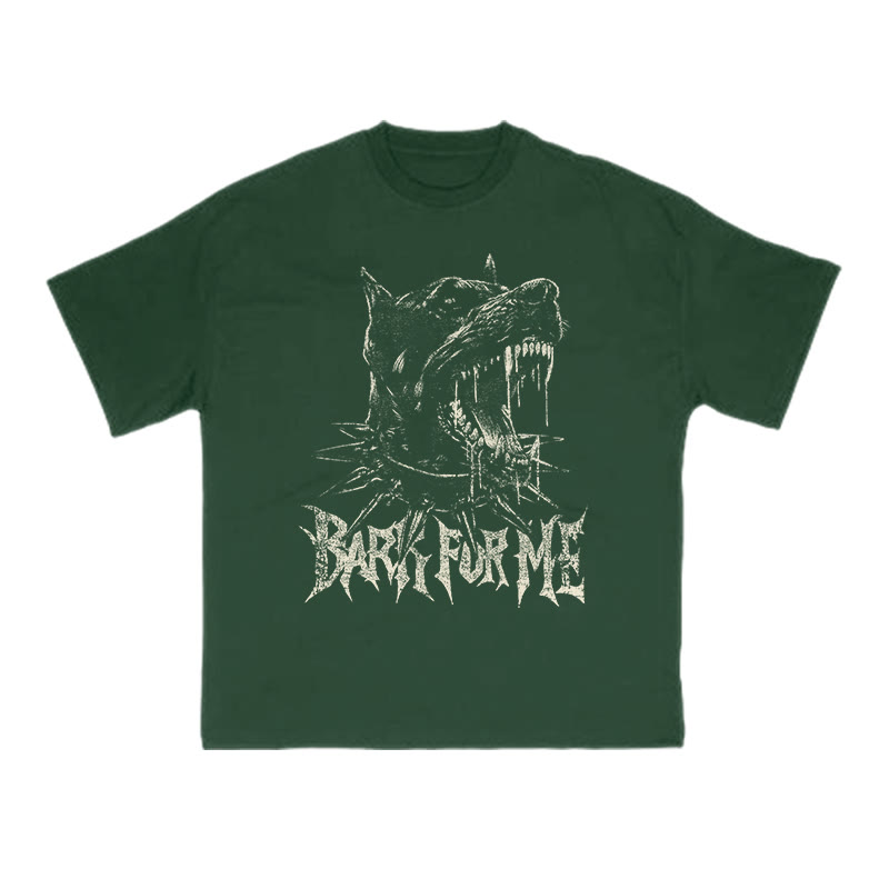 Roaring Mastiff Bark For Me Print T-shirt - Green - US16-18(2XL) - image 8