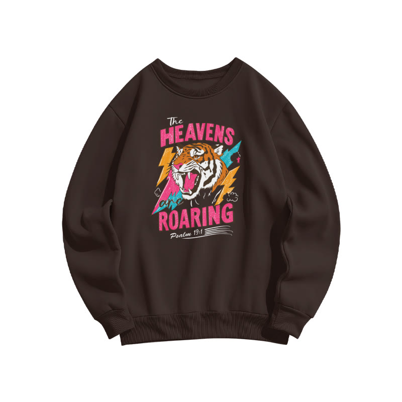 The Heavens Roaring Psalm 19:1 Print Sweatshirt - Coffee - US16-18(2XL) - image 5