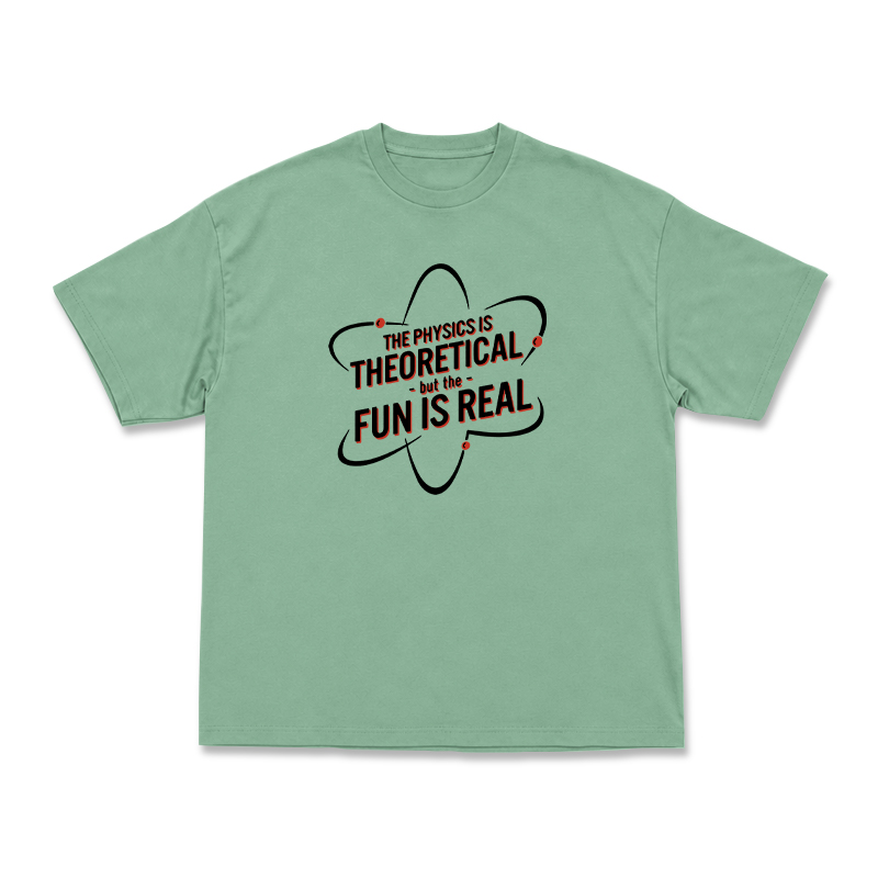 Casual Fun Is Real Slogan Physics Graphic T-Shirt  - Light Green - US16-18(2XL) - image 15