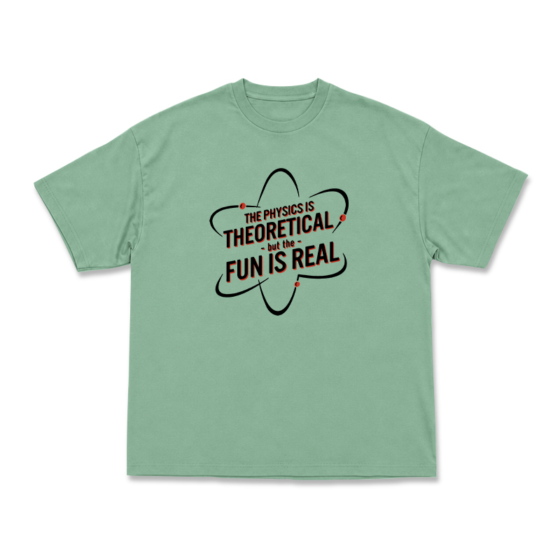 Casual Fun Is Real Slogan Physics Graphic T-Shirt  - Light Green - US16-18(2XL) - image 15