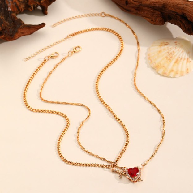 Heart & Sword Necklace - image 5