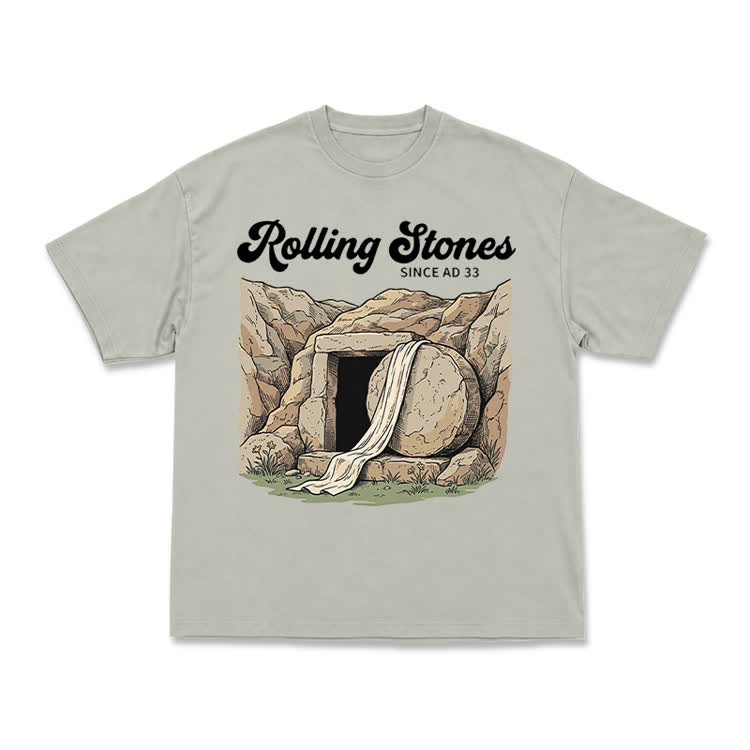 Vintage Rolling Stones Cave Graphic T-Shirt - Warm Grey - US16-18(2XL) - image 6