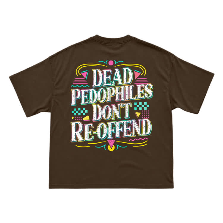 Provocative Slogan Back Print Streetwear T-Shirt - Coffee - US16-18(2XL) - image 6