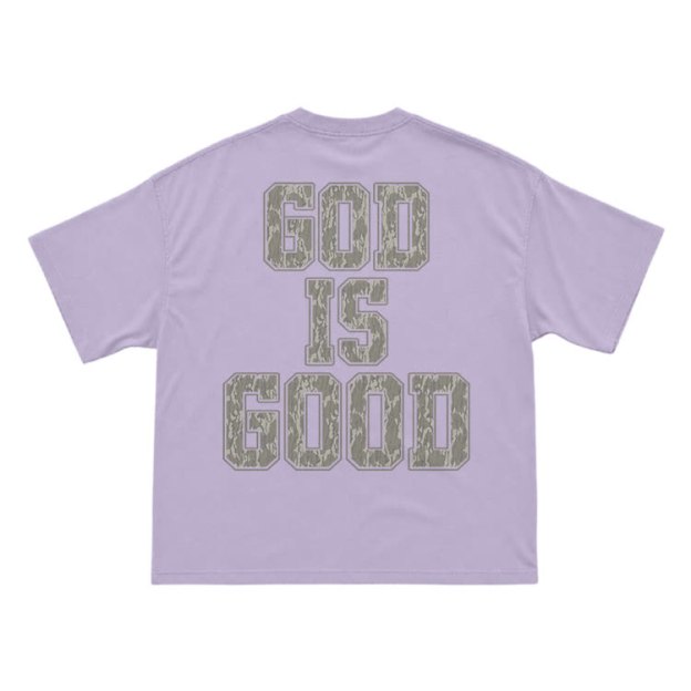 Classic God Is Good Back Graphic T-Shirt - Purple - US16-18(2XL) - image 7