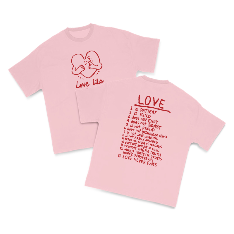 Love Like Jesus Cutie Heart Print T-shirt - Pink - US16-18(2XL) - image 10