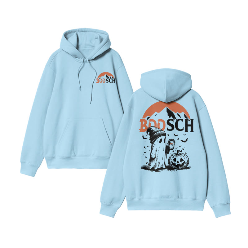Unisex Funny Boosch Pumpkin Halloween Print Hoodie - Blue - US16-18(2XL) - image 9