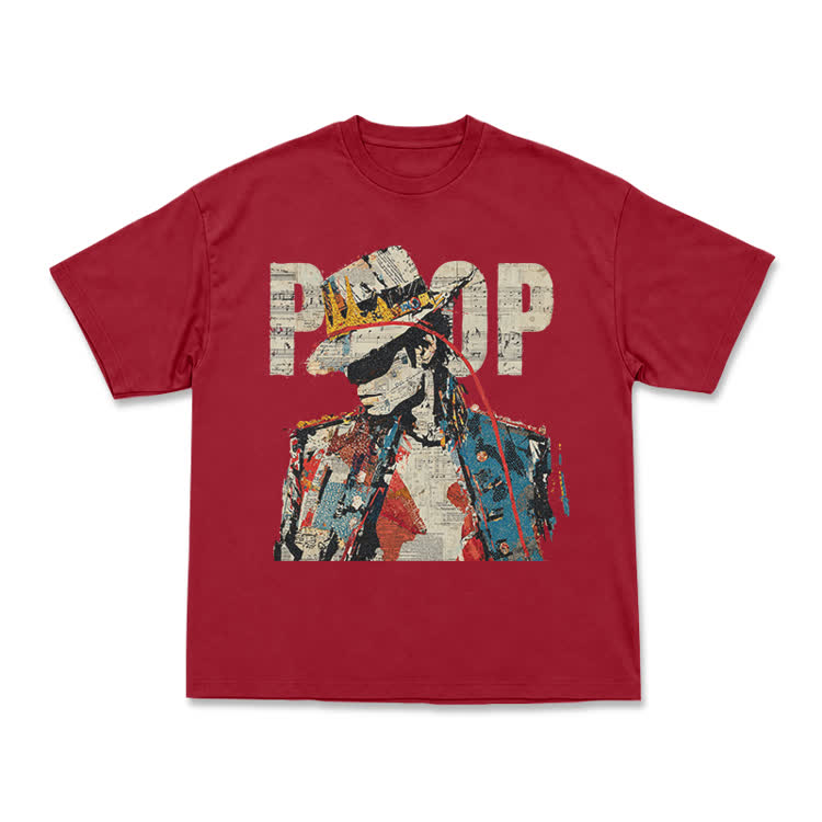 Vintage Art Crown Figure Graphic Print T-Shirt - Red - US16-18(2XL) - image 10