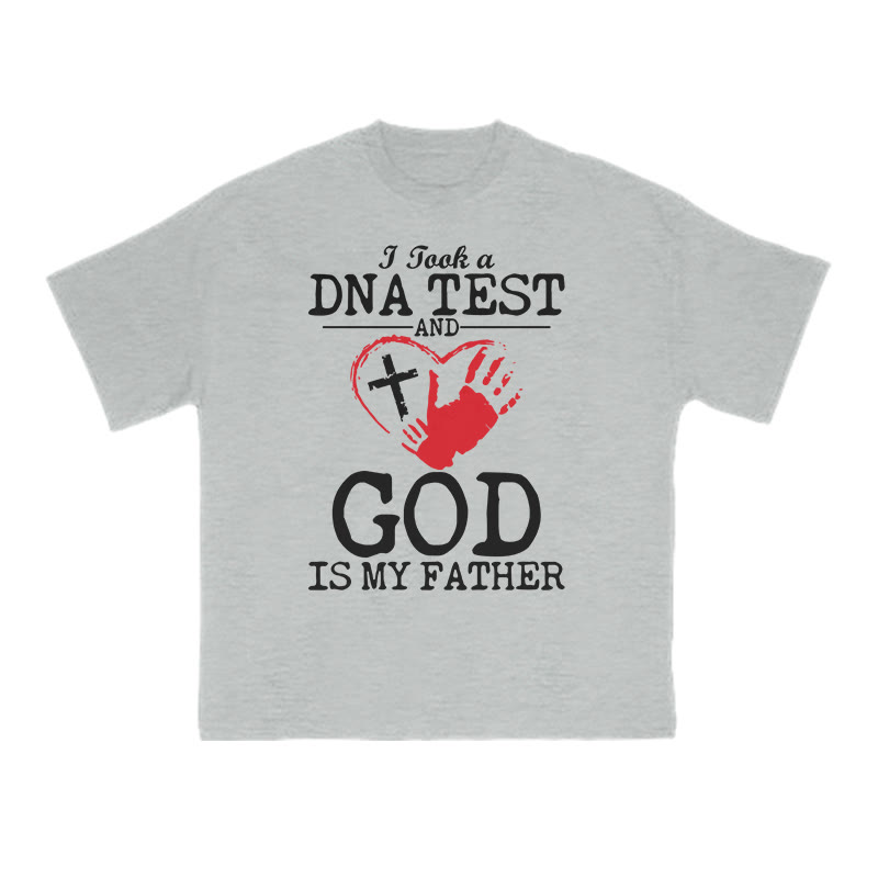 Unisex God Is My Father Print T-shirt - Grey - US16-18(2XL) - image 3