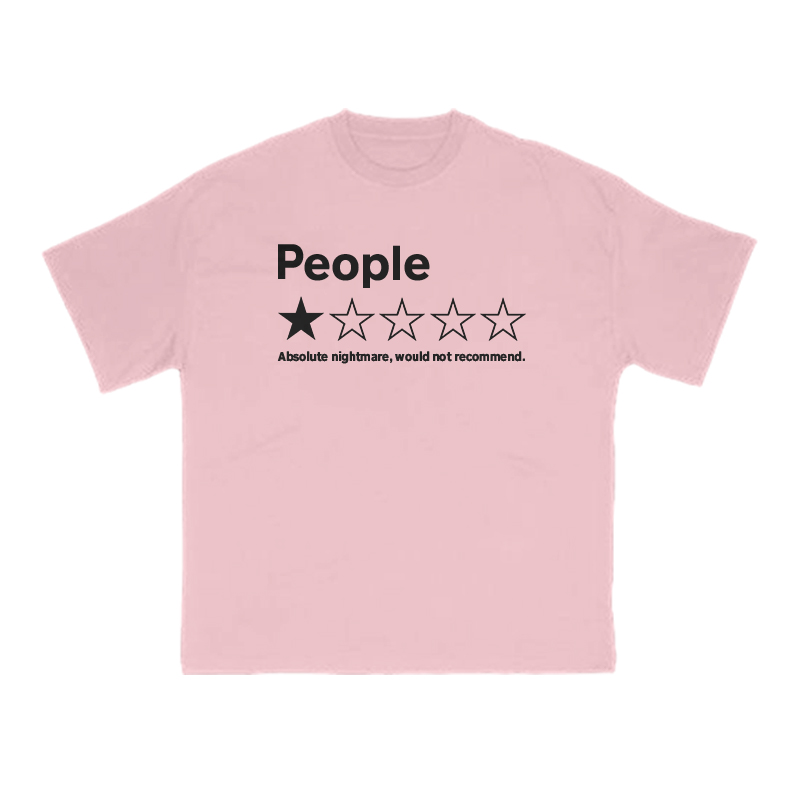 1-Star Bad Review People Meme Print T-shirt - Pink - US16-18(2XL) - image 13