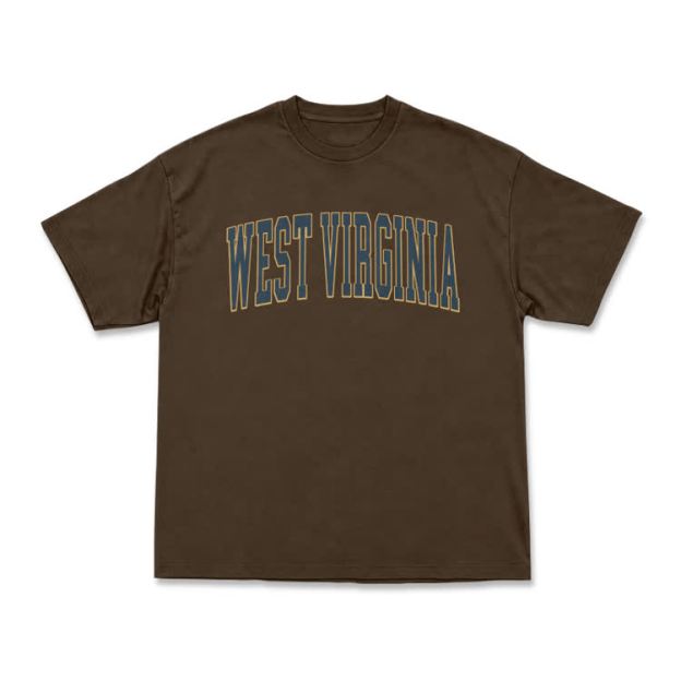 Classic West Virginia Varsity Graphic T-Shirt - Coffee - US16-18(2XL) - image 7