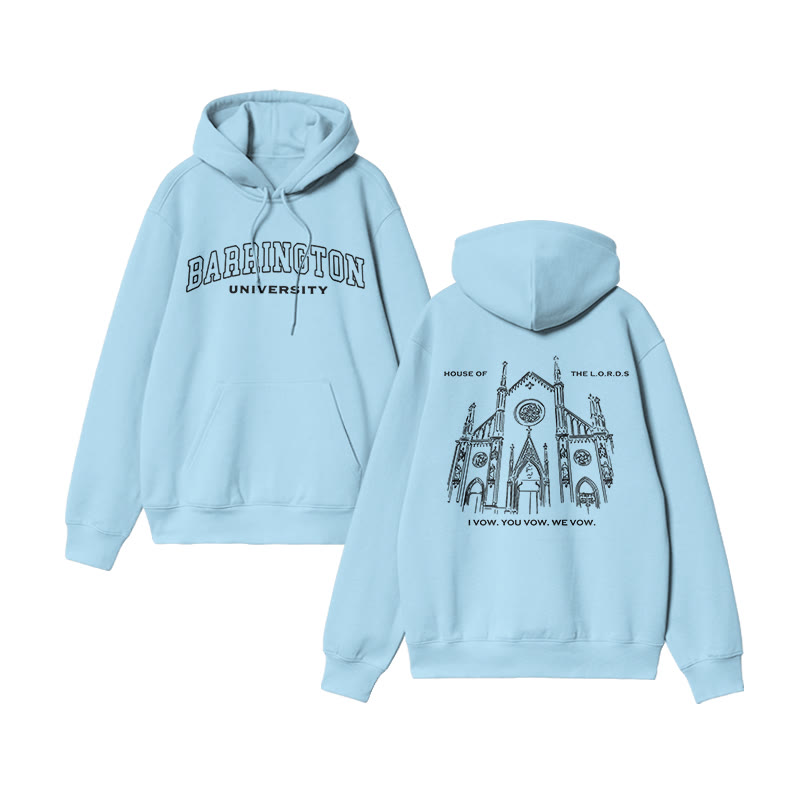 Unisex 100% Cotton House Of The Lord Print Hoodie - Blue - US16-18(2XL) - image 7
