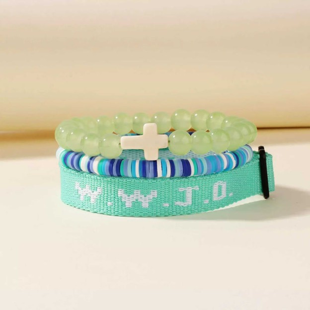 WWJD What Would Jesus Do Bracelet Set - image 7