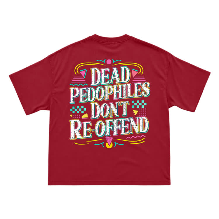 Provocative Slogan Back Print Streetwear T-Shirt - Red - US16-18(2XL) - image 11