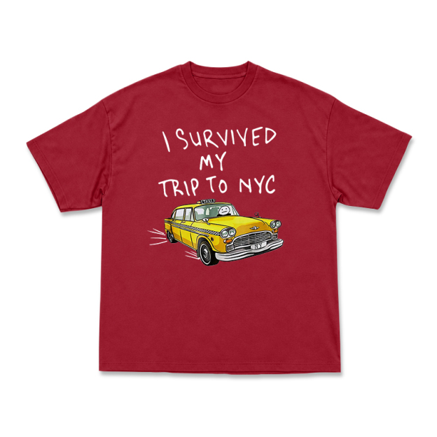 Casual I Survived My Trip to NYC Taxi Graphic T-Shirt - Red - US16-18(2XL) - image 14