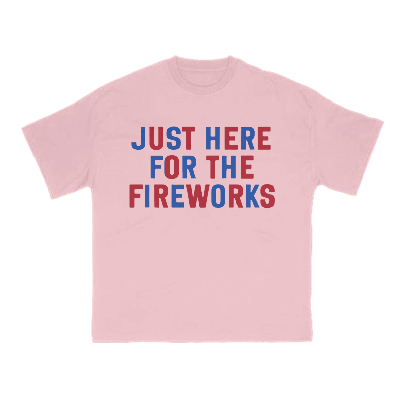 Just Here For The Fireworks Print T-shirt - Pink - US16-18(2XL) - image 8
