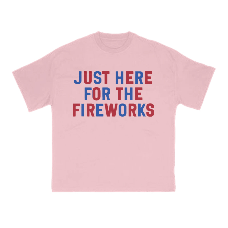 Just Here For The Fireworks Print T-shirt - Pink - US16-18(2XL) - image 8