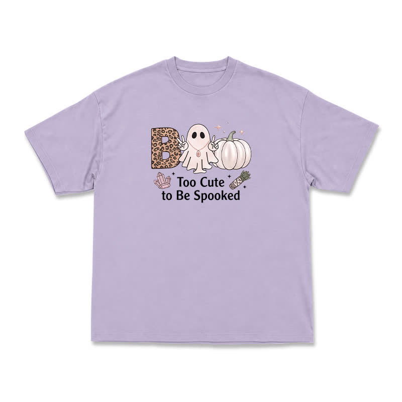 Relaxed Fit Halloween Ghost Pumpkin Illustration T-Shirt - Purple - US16-18(2XL) - image 8