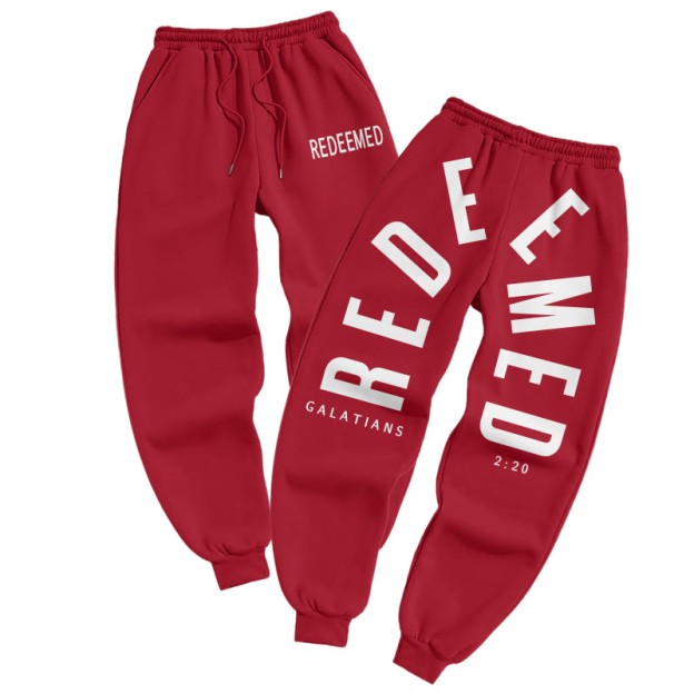 Redeemed Galatians 2:20 Print Pants - Red - US16-18(2XL) - image 8