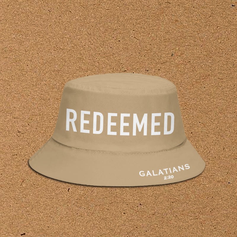 Redeemed Galatians 2:20 Print Bucket Hat - Khaki - XL(62cm) - image 3