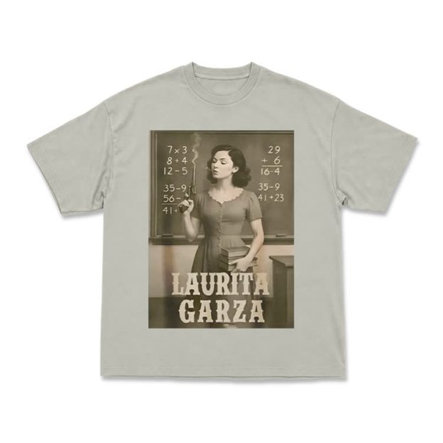 Vintage Laurita Garza Graphic Print T-shirt - Warm Grey - US16-18(2XL) - image 10