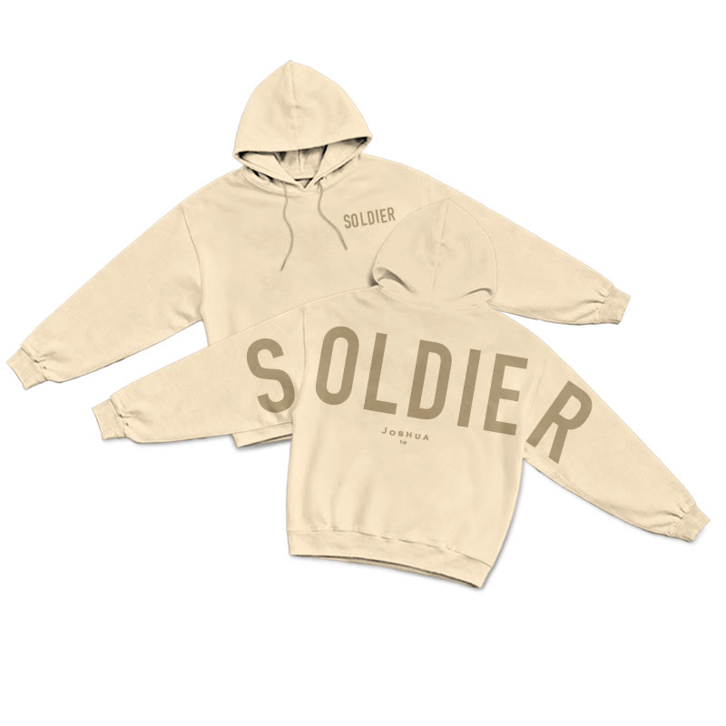Soldier Joshua 1:9 Print Hoodie - Apricot - US16-18(2XL) - image 4