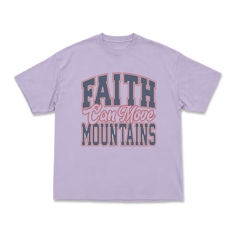 Vintage Classic Faith Can Move Mountains T-Shirt - Purple - US16-18(2XL) - image 6