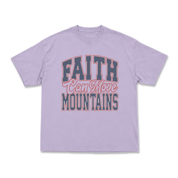 Vintage Classic Faith Can Move Mountains T-Shirt - Purple - US16-18(2XL) - image 6