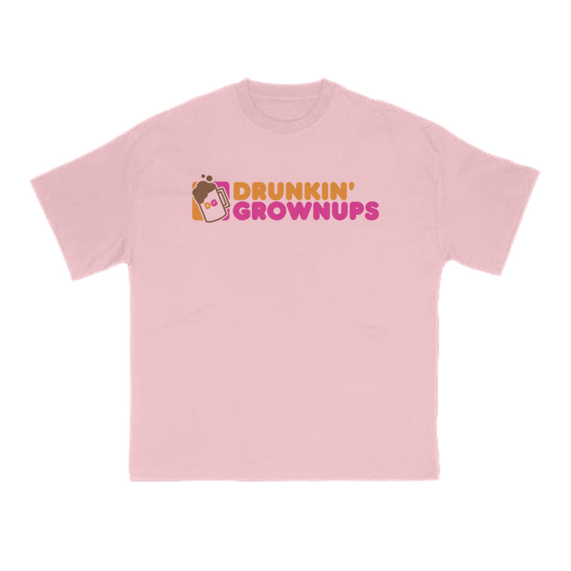 Drunkin Grownups Print T-shirt - Pink - US16-18(2XL) - image 8