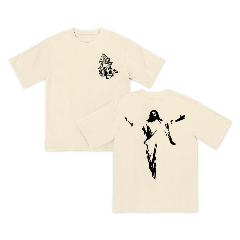 Unisex 100% Cotton Jesus Loves You Print T-shirt