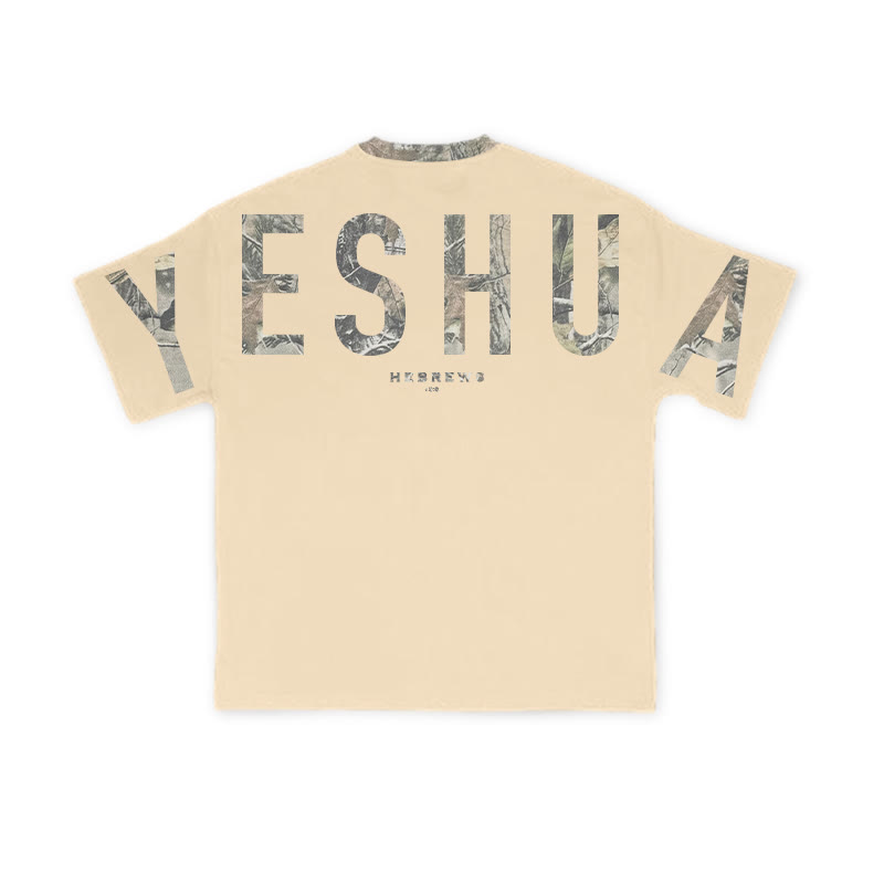 Yeshua Hebrews 13:8 Dead Leaves Camouflage Print T-shirt - image 12