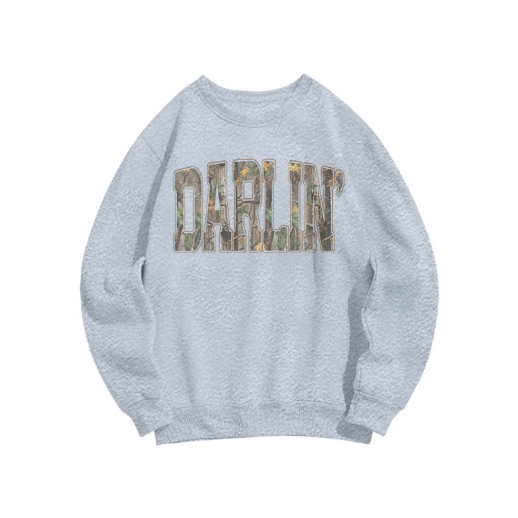 Casual Darlin' Camo Graphic Print Sweatshirt - Grey - US16-18(2XL) - image 8