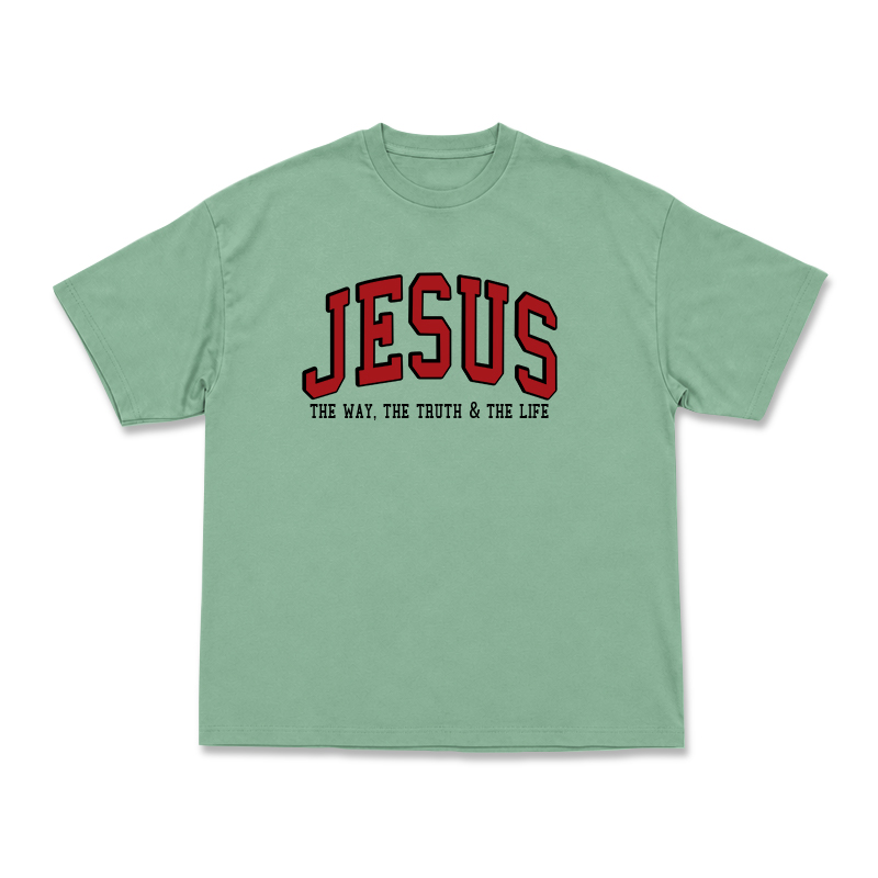 Jesus The Way The Truth & The Life Print T-Shirt - Light Green - US16-18(2XL) - image 5
