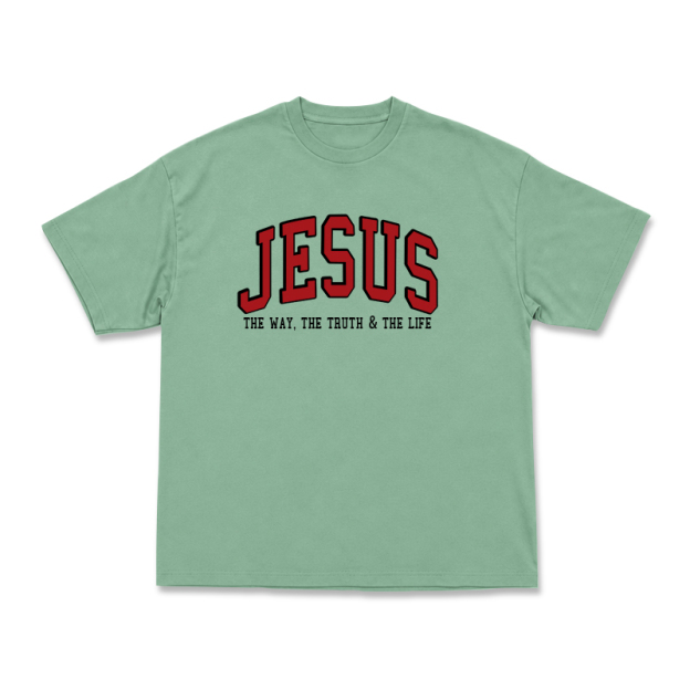 Jesus The Way The Truth & The Life Print T-Shirt - Light Green - US16-18(2XL) - image 5